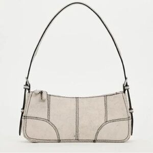 Zara Crackled Effect Shoulder Bag
